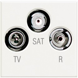 Розетка телевизионная оконечная ТV-FМ-SАТ, цвет Белый, Axolute, Bticino