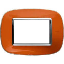 Рамка итальянский стандарт 3 мод эллипс, цвет Апельсиновая карамель, Axolute, Bticino