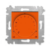 Терморегулятор для теплого пола, цвет Оранжевый/Дымчатый черный, Levit, ABB