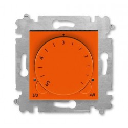 Терморегулятор для теплого пола, цвет Оранжевый/Дымчатый черный, Levit, ABB