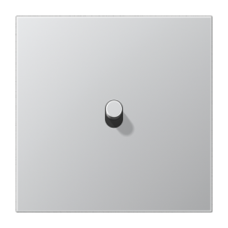 Выключатель 1-кл прох. (тумблер-цилиндр), цвет Алюминий, LS1912
