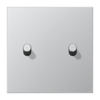 Выключатель 2-кл кноп. НО (тумблер-цилиндр), цвет Алюминий, LS1912