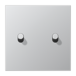 Выключатель 2-кл кноп. НО (тумблер-цилиндр), цвет Алюминий, LS1912