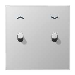 Выключатель для жалюзи (рольставней) кноп. (тумблер-цилиндр), цвет Алюминий, LS1912