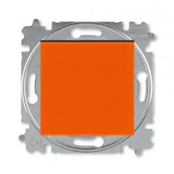 Выключатель 1-клавишный ,проходной (с двух мест), цвет Оранжевый/Дымчатый черный, Levit, ABB