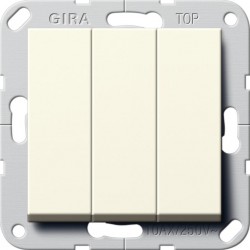 Выключатель 3-клавишный, цвет Бежевый, Gira
