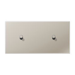 Выключатель 1-кл кноп. НО + Выключатель 1-кл кноп. (тумблер-цилиндр) гориз, цвет Нерж. сталь, LS1912