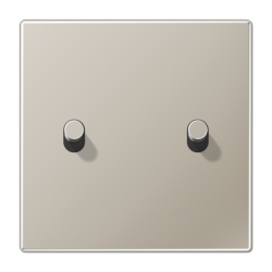 Выключатель 2-кл кноп. НО (тумблер-цилиндр), цвет Нерж. сталь, LS1912