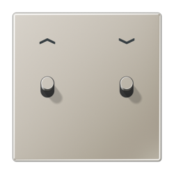 Выключатель для жалюзи (рольставней) кноп. (тумблер-цилиндр), цвет Нерж. сталь, LS1912