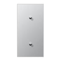 Выключатель 1-кл кноп. НО + Выключатель 1-кл кноп. НО (тумблер-конус) верт, цвет Алюминий, LS1912