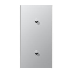 Выключатель 1-кл кноп. НО + Выключатель 1-кл кноп. НО (тумблер-конус) верт, цвет Алюминий, LS1912