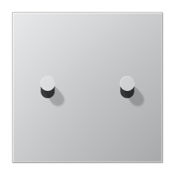 Выключатель 2-кл кноп. НО (тумблер-конус), цвет Алюминий, LS1912