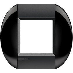 Рамка 1-ая (одинарная) овальная, цвет Черный, LivingLight, Bticino