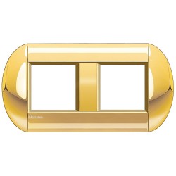 Рамка 2-ая (двойная) овальная, цвет Золото, LivingLight, Bticino