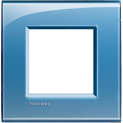 Рамка 1-ая (одинарная) прямоугольная, цвет Голубой, LivingLight, Bticino