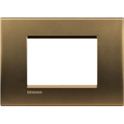 Рамка итальянский стандарт 3 мод прямоугольная, цвет Бронза, LivingLight, Bticino