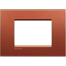 Рамка итальянский стандарт 3 мод прямоугольная, цвет Красный шелк, LivingLight, Bticino
