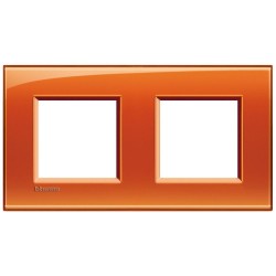 Рамка 2-ая (двойная) прямоугольная, цвет Оранжевый, LivingLight, Bticino