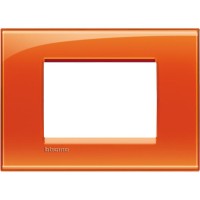 Рамка итальянский стандарт 3 мод прямоугольная, цвет Оранжевый, LivingLight, Bticino