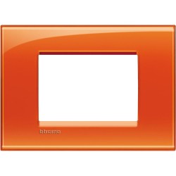 Рамка итальянский стандарт 3 мод прямоугольная, цвет Оранжевый, LivingLight, Bticino
