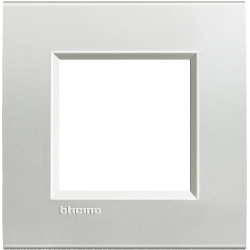 Рамка 1-ая (одинарная) прямоугольная, цвет Серебро, LivingLight, Bticino