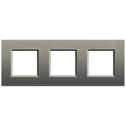 Рамка 3-ая (тройная) прямоугольная, цвет Серый шелк, LivingLight, Bticino