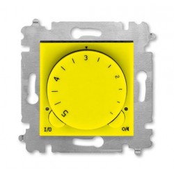 Терморегулятор для теплого пола, цвет Желтый/Дымчатый черный, Levit, ABB