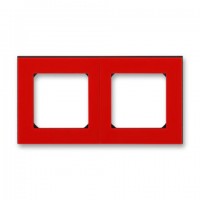 Рамка 2-ая (двойная), цвет Красный/Дымчатый черный, Levit, ABB
