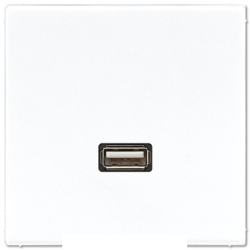 Розетка USB 1-ая (разъем), цвет Белый, LS990, Jung