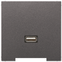 Розетка USB 1-ая (разъем), цвет Антрацит, LS990, Jung