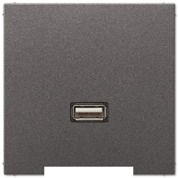 Розетка USB 1-ая (разъем), цвет Антрацит, LS990, Jung