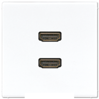 Розетка HDMI 2-ая (разъем), цвет Белый, LS990, Jung
