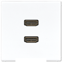 Розетка HDMI 2-ая (разъем), цвет Белый, LS990, Jung