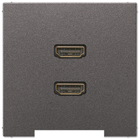 Розетка HDMI 2-ая (разъем), цвет Антрацит, LS990, Jung