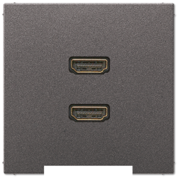 Розетка HDMI 2-ая (разъем), цвет Антрацит, LS990, Jung