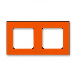 Рамка 2-ая (двойная), цвет Оранжевый/Дымчатый черный, Levit, ABB