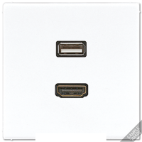Розетка USB/HDMI (разъем), цвет Бежевый, LS990, Jung
