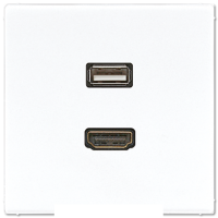 Розетка USB/HDMI (разъем), цвет Белый, LS990, Jung