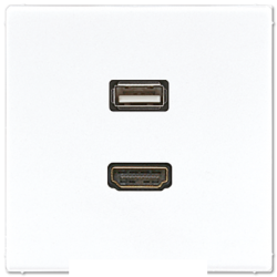 Розетка USB/HDMI (разъем), цвет Белый, LS990, Jung