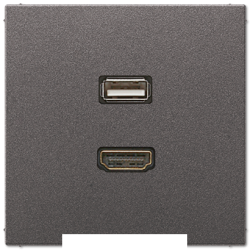 Розетка USB/HDMI (разъем), цвет Антрацит, LS990, Jung