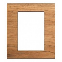 Рамка итальянский стандарт 3+3 мод прямоугольная, цвет Дерево Орех (европейский), LivingLight, Bticino