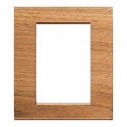 Рамка итальянский стандарт 3+3 мод прямоугольная, цвет Дерево Орех (европейский), LivingLight, Bticino