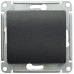 Выключатель 1-клавишный; кнопочный , антрацит, серия glossa, schneider electric GSL000715