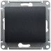 Выключатель 1-клавишный, перекрестный (с трех мест) , антрацит, серия glossa, schneider electric GSL000771