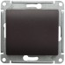 Выключатель 1-клавишный; кнопочный , шоколад, серия glossa, schneider electric GSL000815