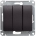 Выключатель 3-клавишный , шоколад, серия glossa, schneider electric GSL000831