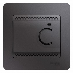 Терморегулятор для теплого пола (в сборе) , графит, серия glossa, schneider electric GSL001338