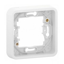 Рамка одинарная для скрытого монтажа с винтами SE Mureva Styl, IP55, белый MUR39108