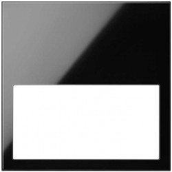 Рамка одинарная (минимум) с суппортом Simon 100 черный глянец